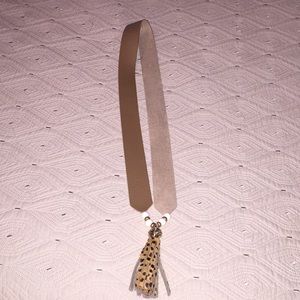 Leather strap tassel necklace